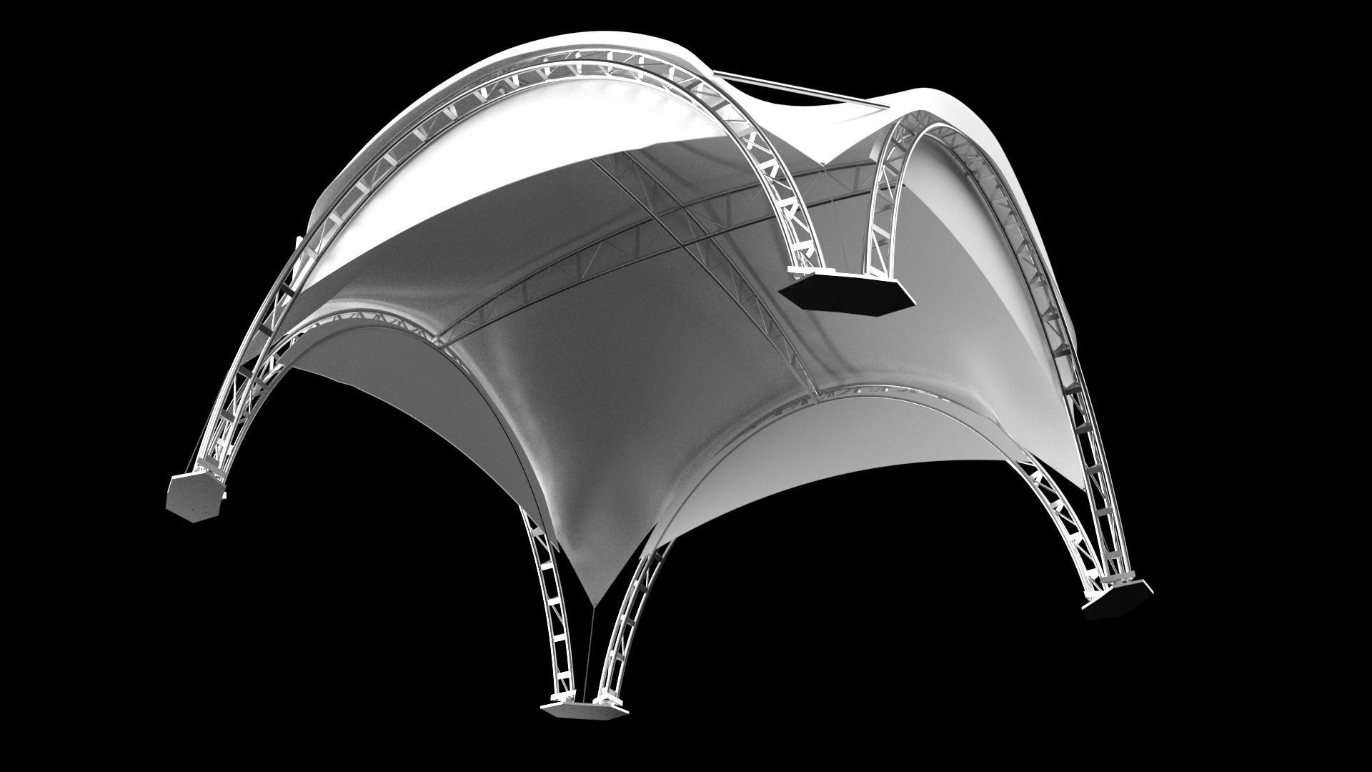 Marketing Arc fair tent 3D model_5
