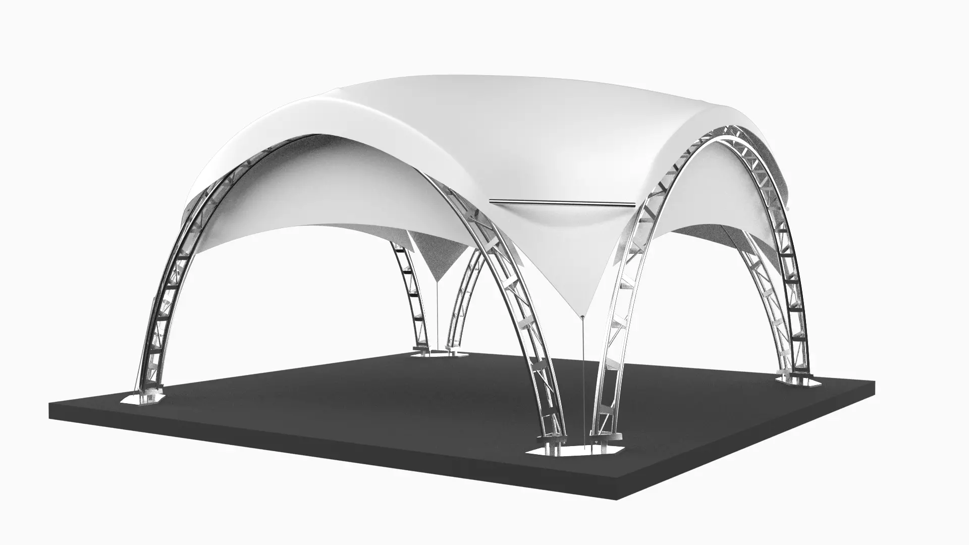 Marketing Arc fair tent 3D model_0