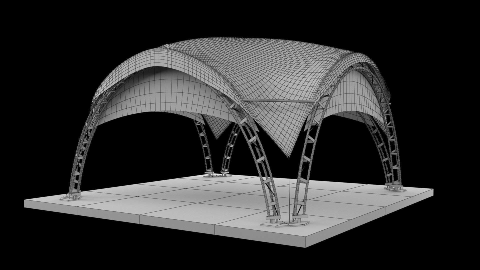 Marketing Arc fair tent 3D model_3