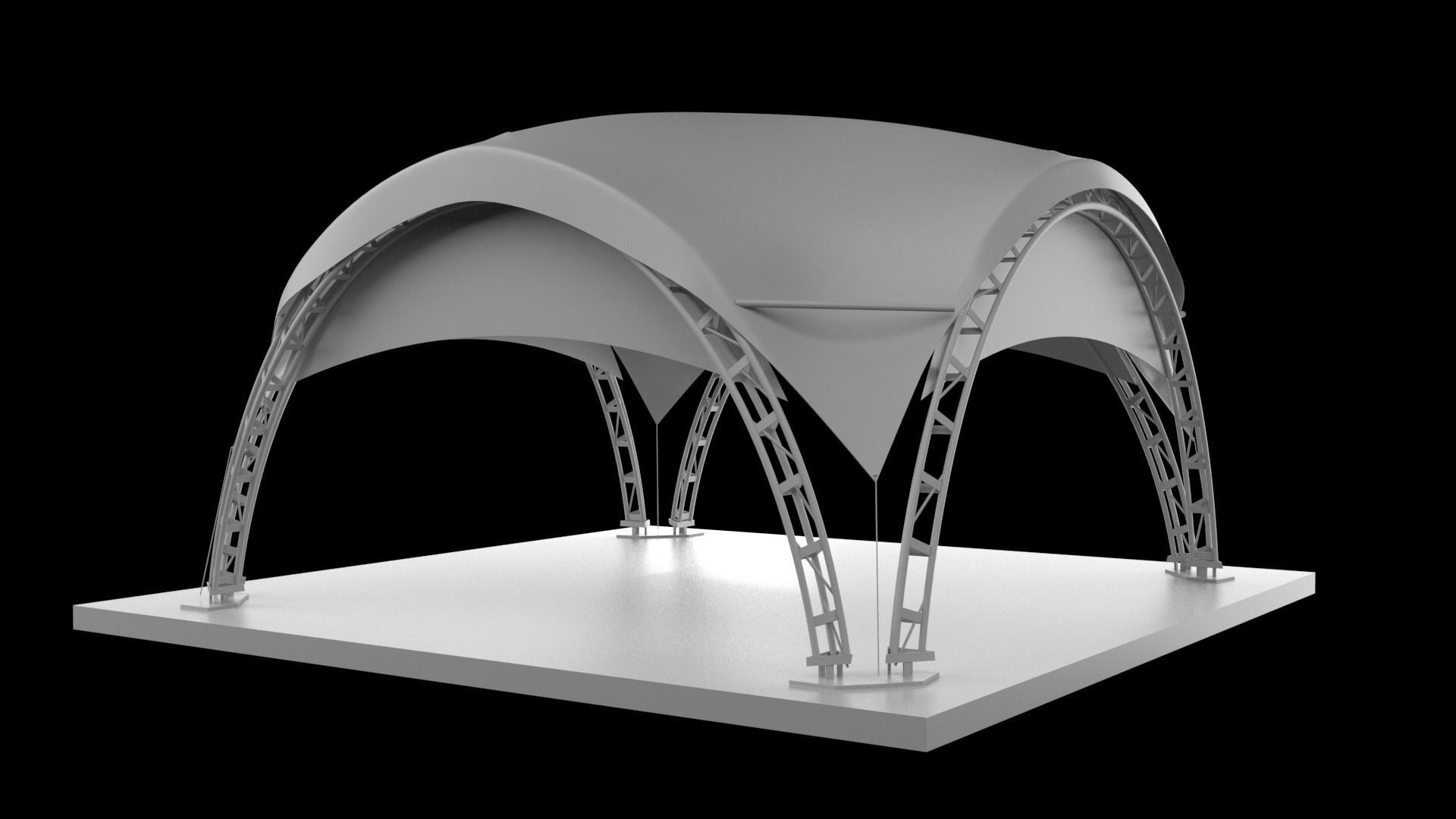 Marketing Arc fair tent 3D model_2