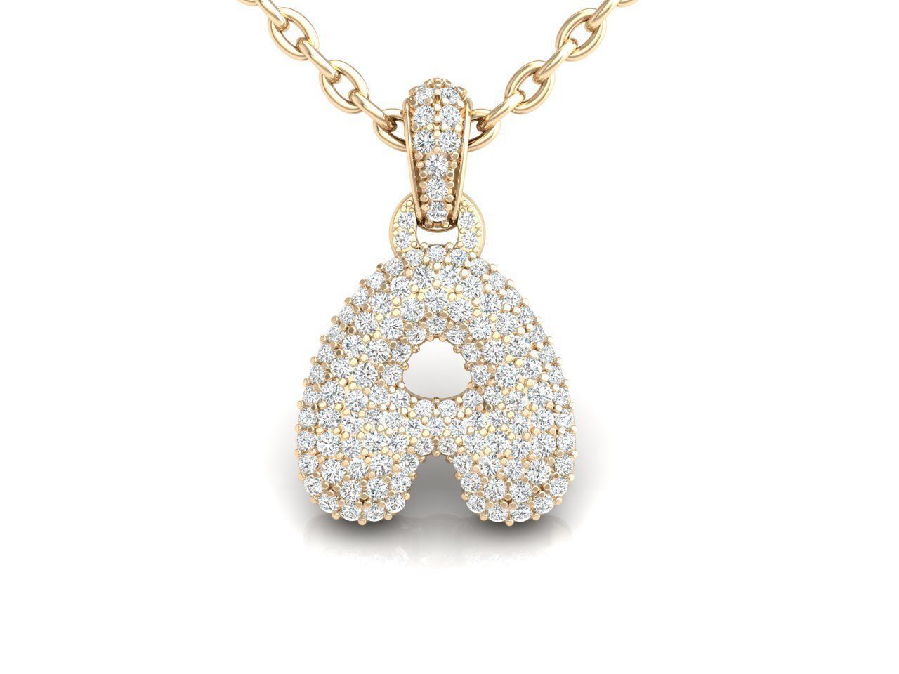 Alphabet Bubble A 3D print model_1