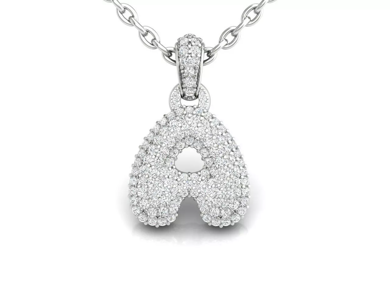 Alphabet Bubble A 3D print model_0