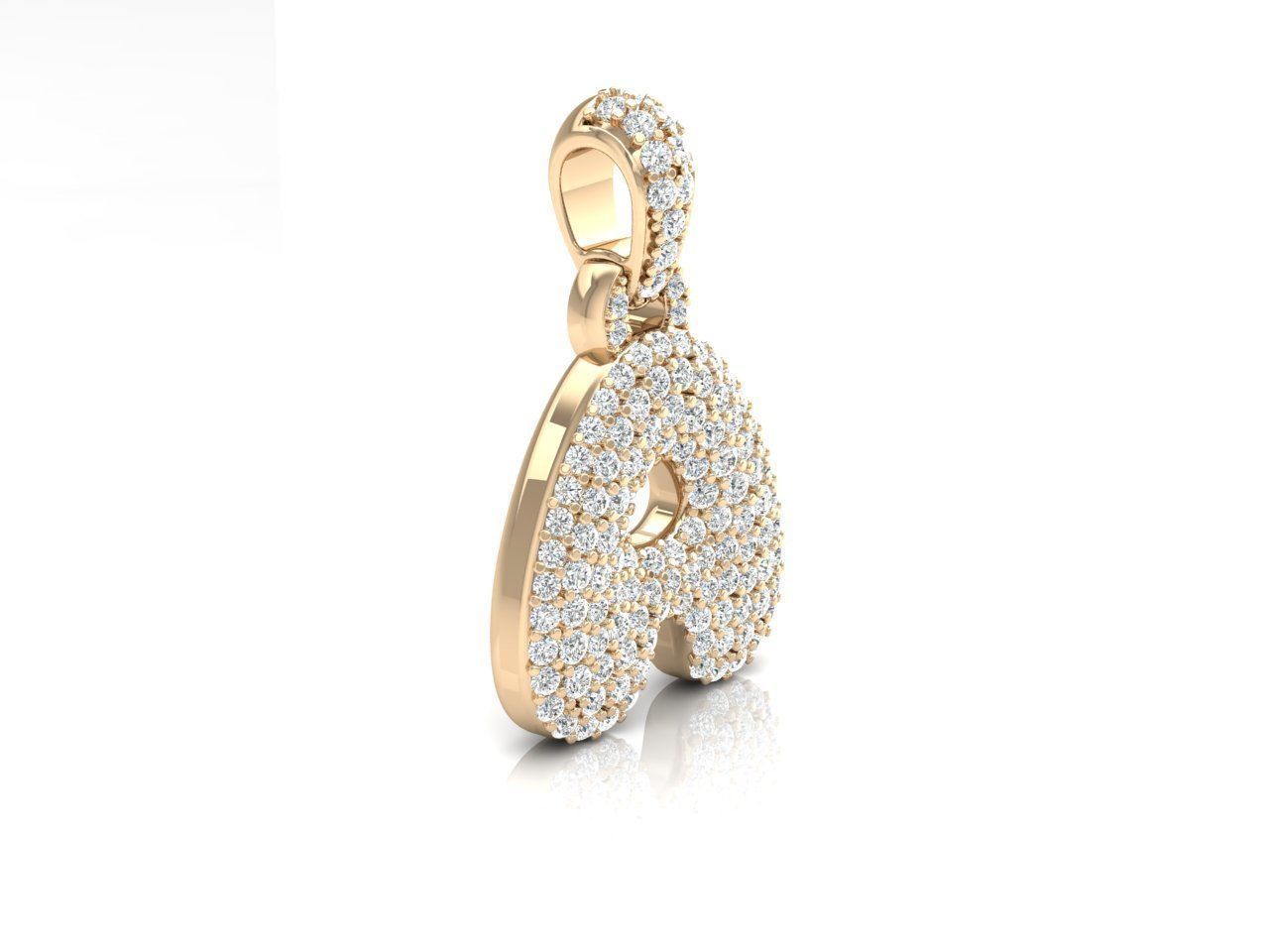 Alphabet Bubble A 3D print model_6