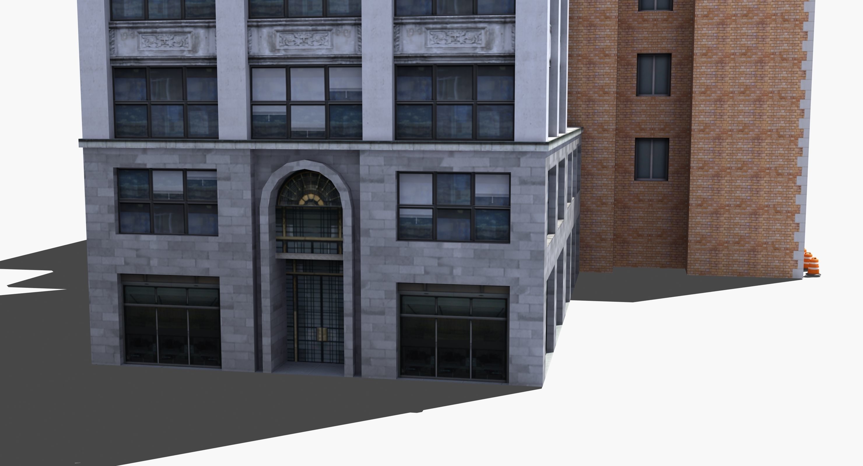 Downtown Stores Low-poly 3D model_17