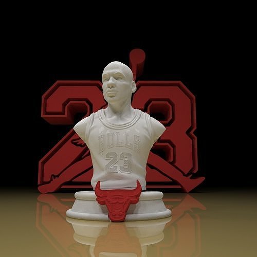 Jordan 23 sculpture 3d model ready for printing 3D print model