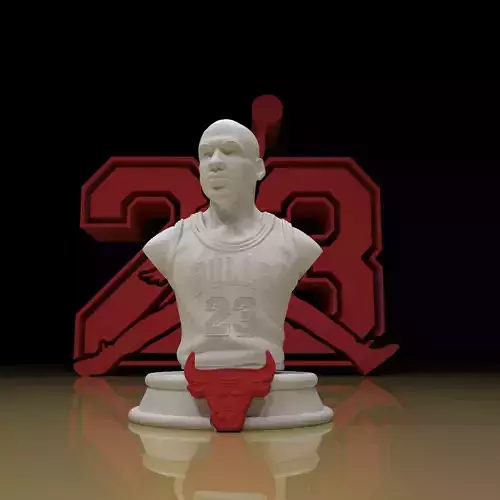 Jordan 23 sculpture 3d model ready for printing 3D print model