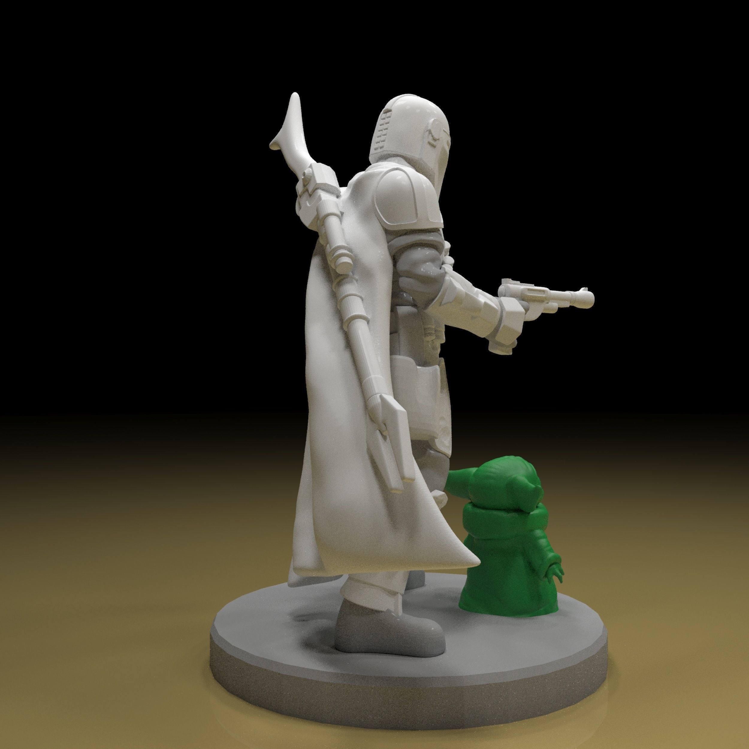 The Mandalorian 3d Model  and  keychain ready for printing 3D print model_6