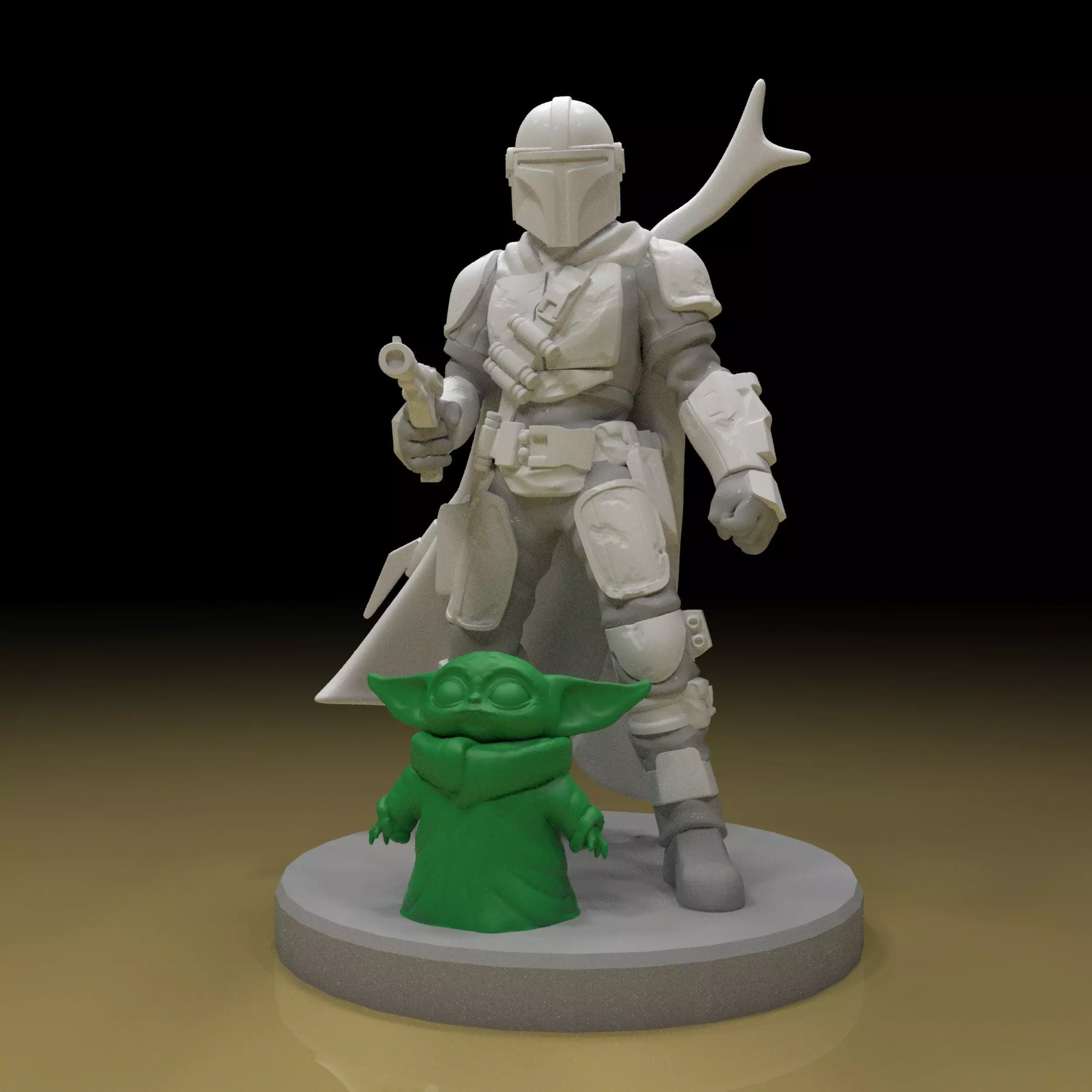 The Mandalorian 3d Model  and  keychain ready for printing 3D print model_0