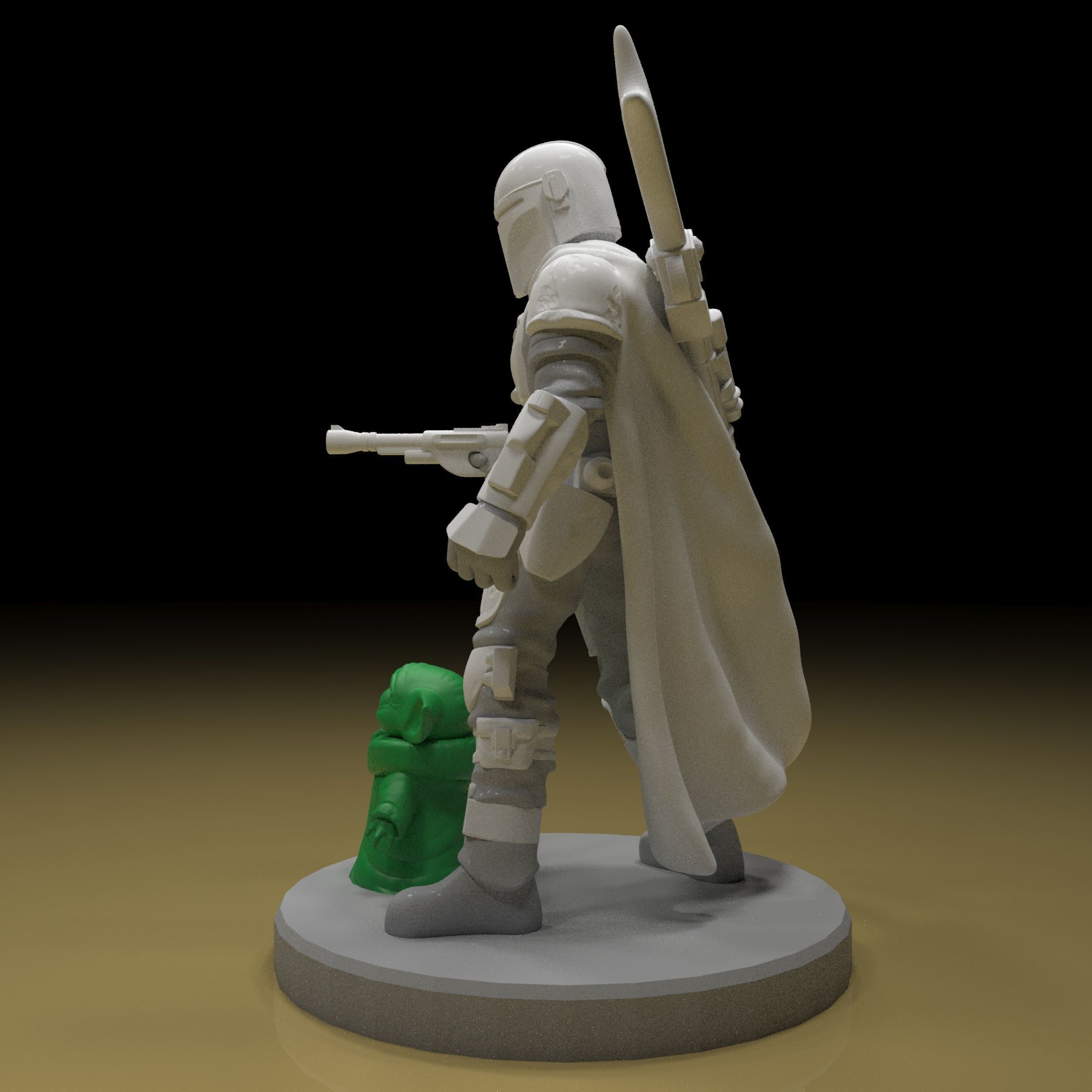 The Mandalorian 3d Model  and  keychain ready for printing 3D print model_4