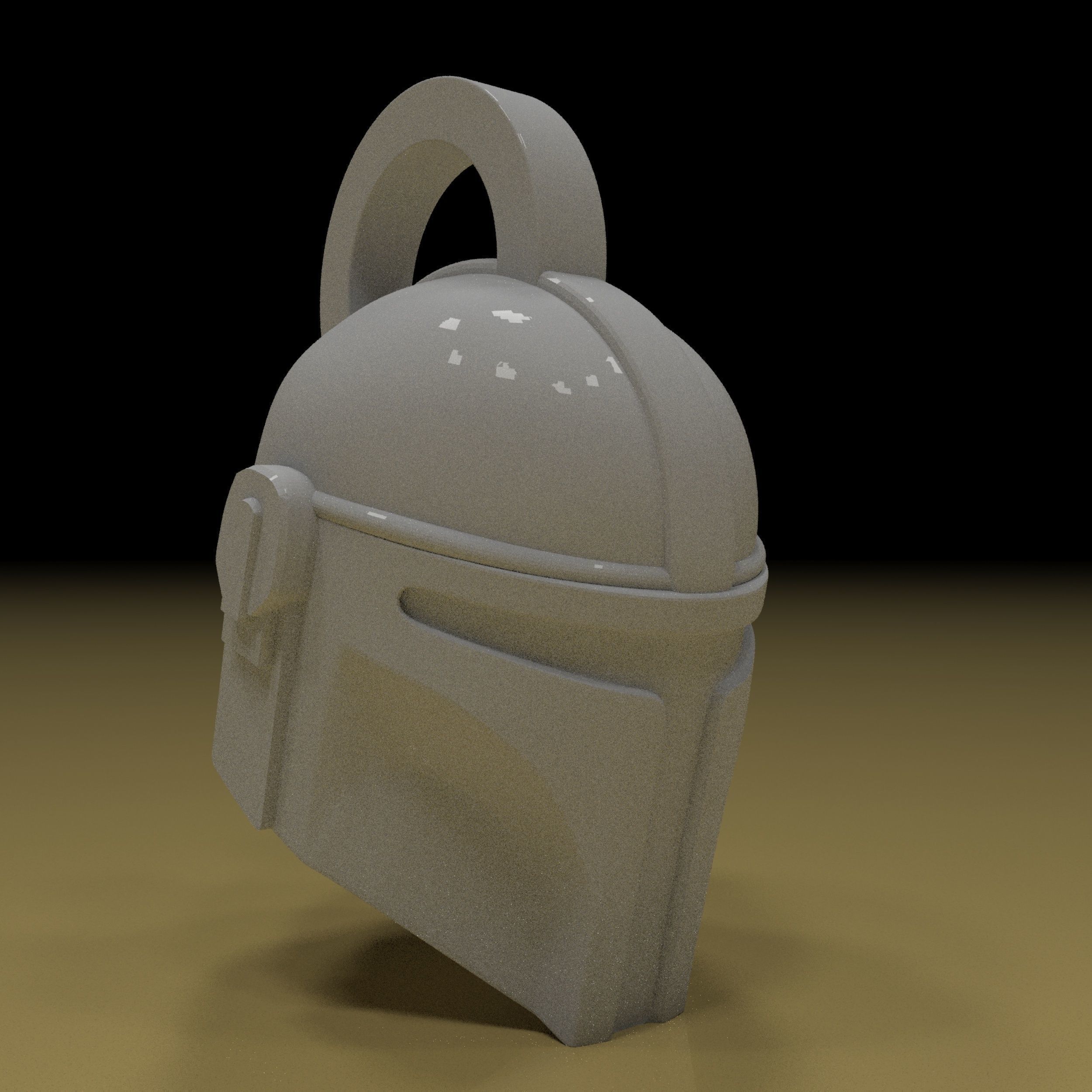 The Mandalorian 3d Model  and  keychain ready for printing 3D print model_10