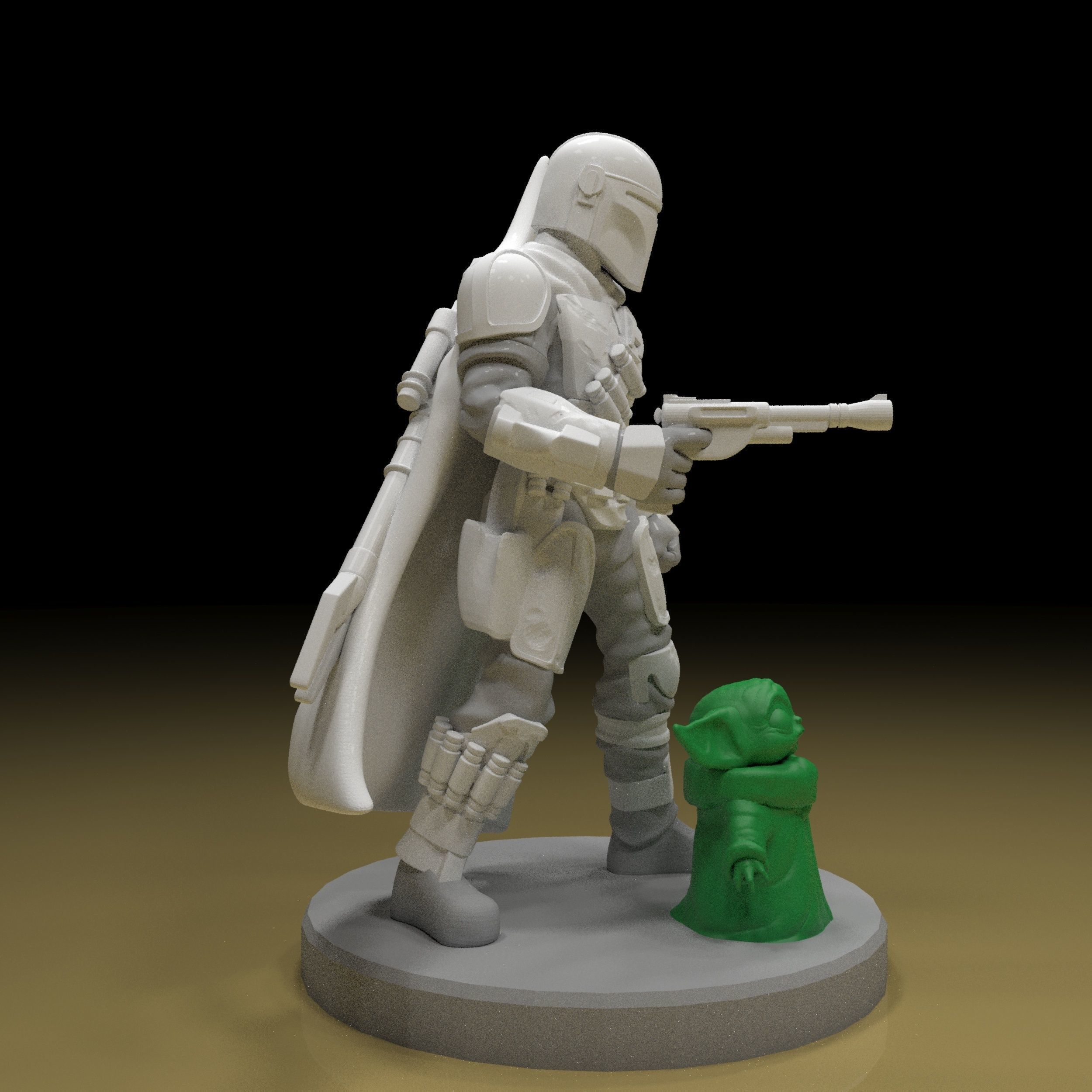 The Mandalorian 3d Model  and  keychain ready for printing 3D print model_2