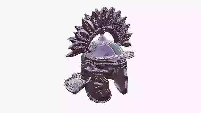 Warrior helmet Low-poly 3D model
