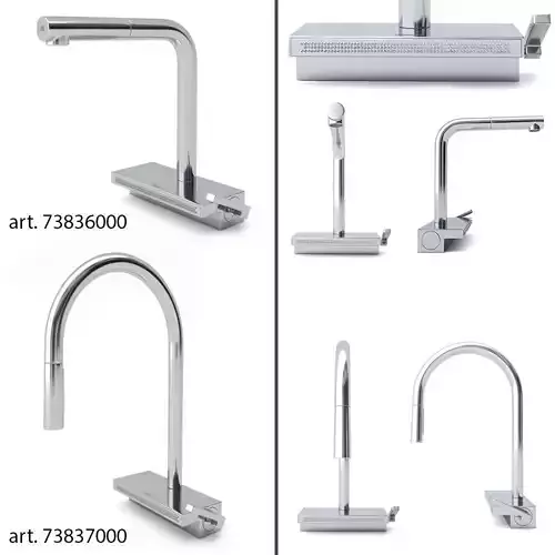 Kitchen faucets HANSGROHE Aquno Select 3D model