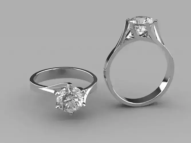 Engagement ring -Gem 7mm