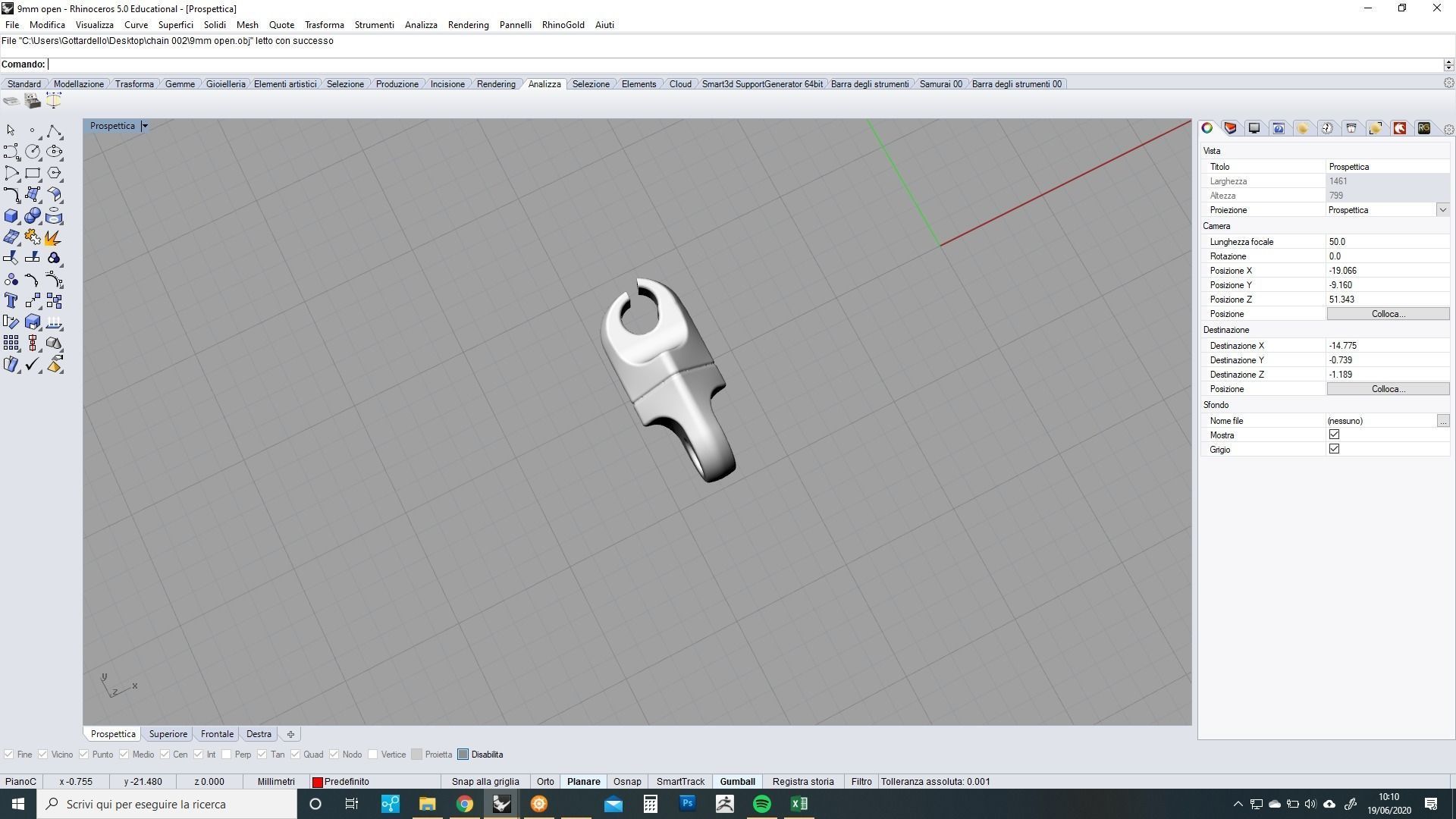 Chain link 3D print model_9