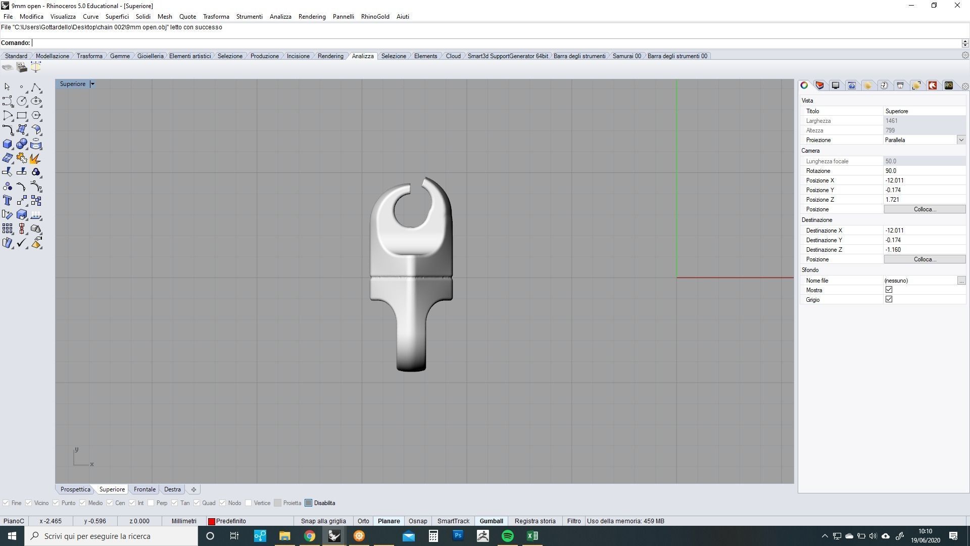 Chain link 3D print model_10