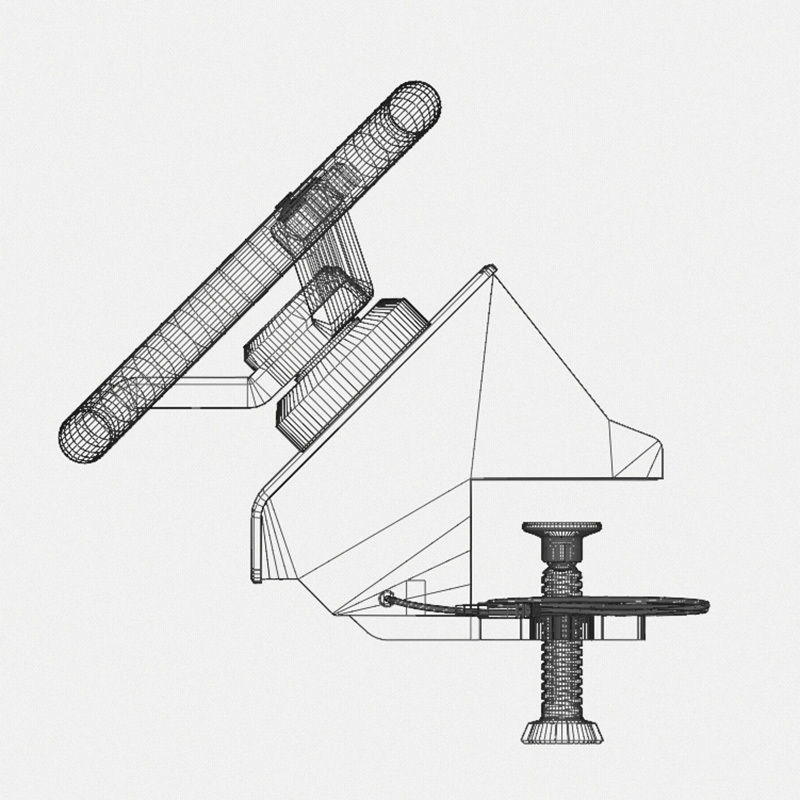 Saitek steering wheel with controller 3D model_7