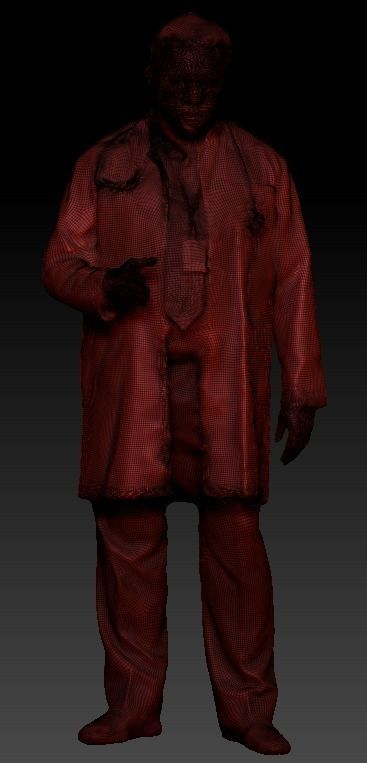 Adult male medical doctor is shaking hand 131 Low-poly 3D model_5