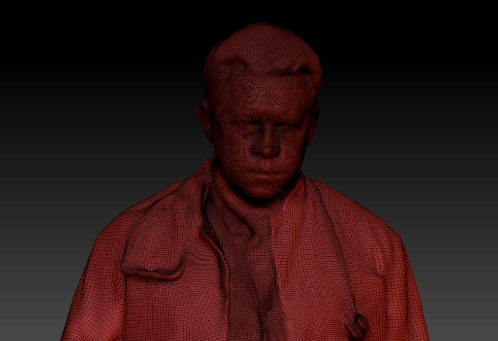 Adult male medical doctor is shaking hand 131 Low-poly 3D model_4