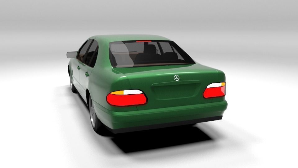 MERCEDES E CLASS LOWPOLY Low-poly 3D model_2