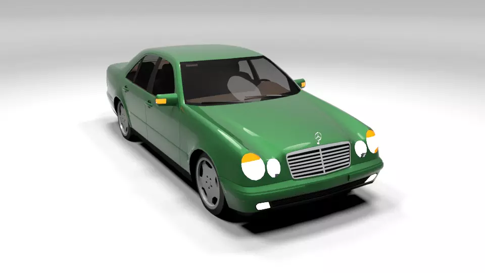 MERCEDES E CLASS LOWPOLY Low-poly 3D model_0