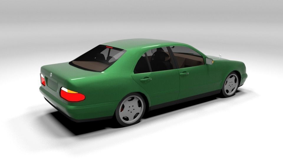 MERCEDES E CLASS LOWPOLY Low-poly 3D model_6