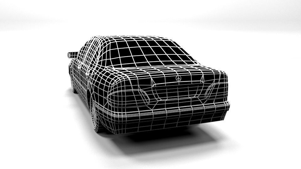 MERCEDES E CLASS LOWPOLY Low-poly 3D model_3