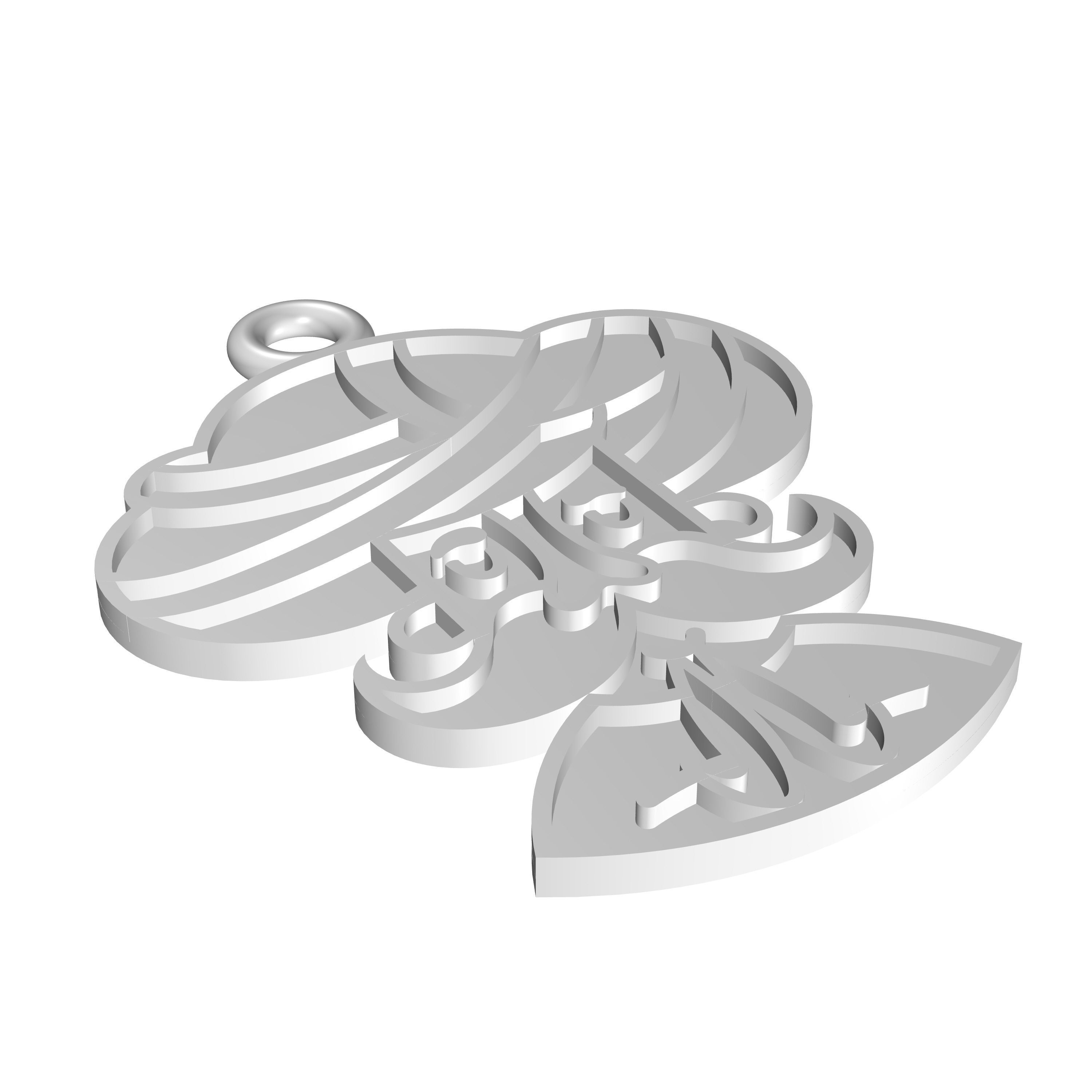 CARTOON KEYCHAIN  3D print model_2