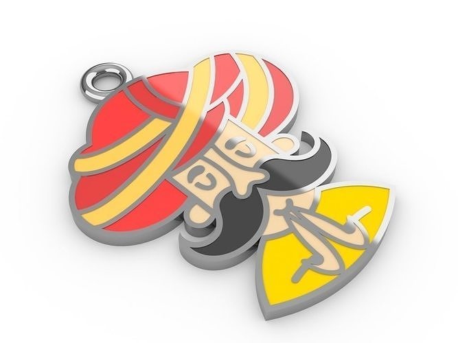 CARTOON KEYCHAIN  3D print model