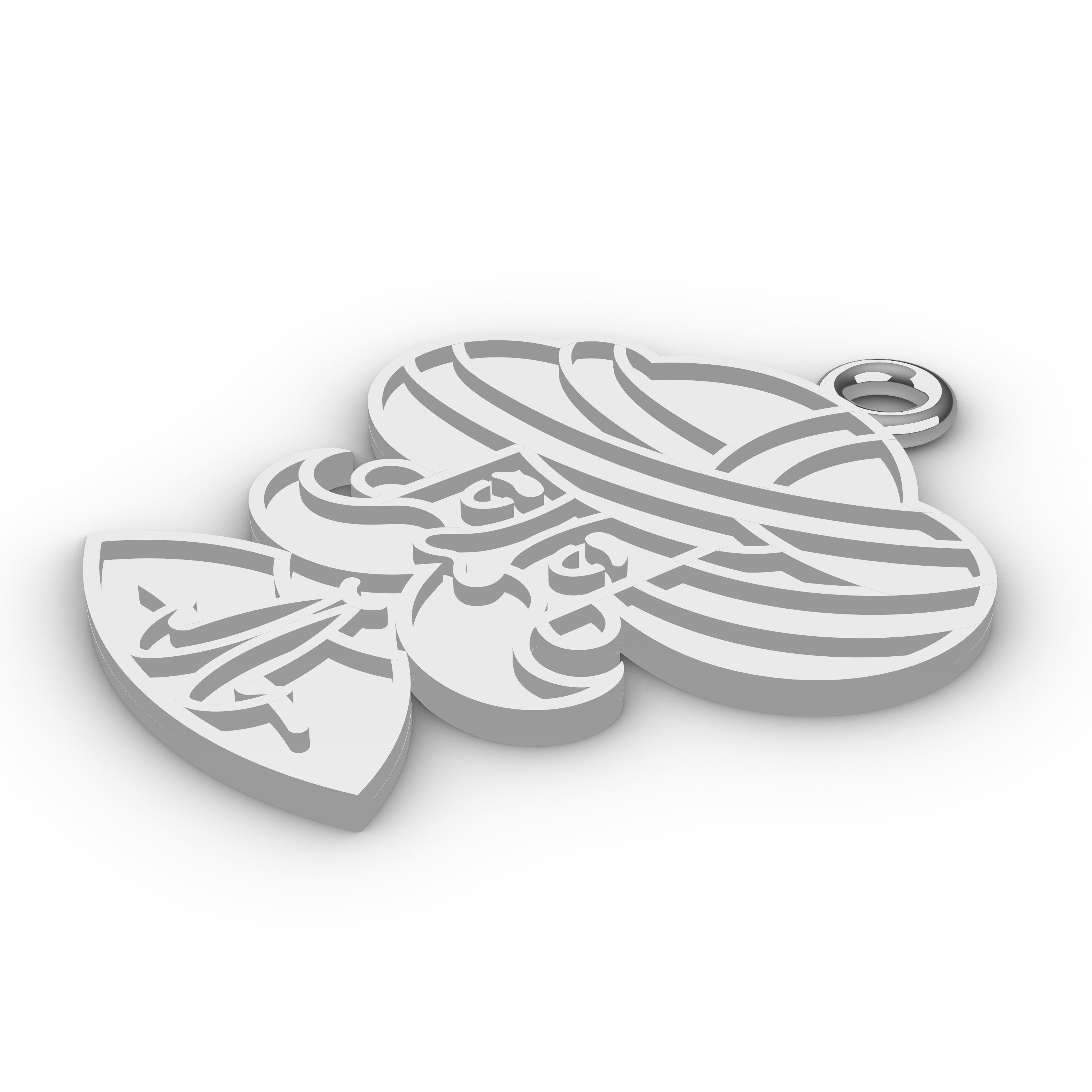 CARTOON KEYCHAIN  3D print model_4