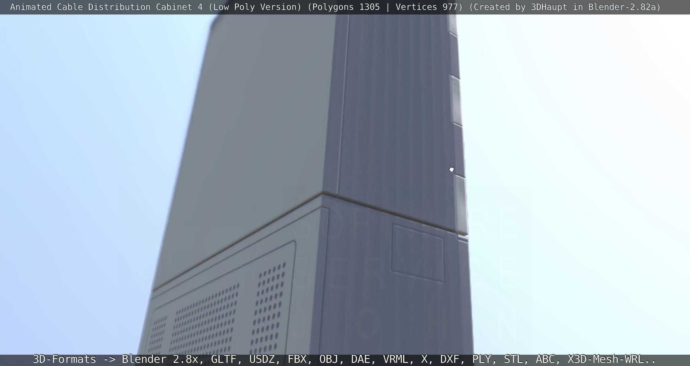 Animated Cable Distribution Cabinet 4 Low-poly 3D model_44