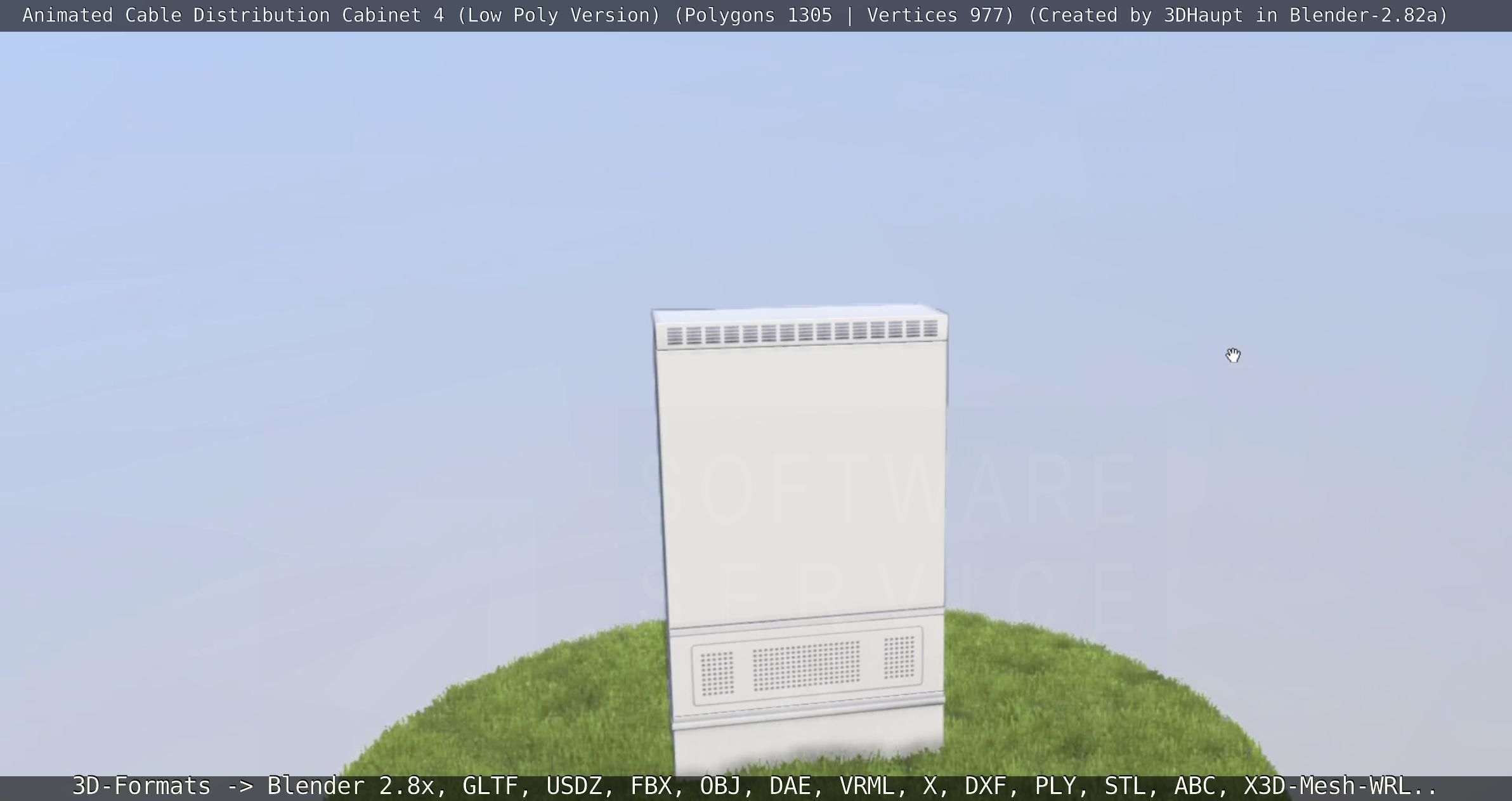 Animated Cable Distribution Cabinet 4 Low-poly 3D model_112