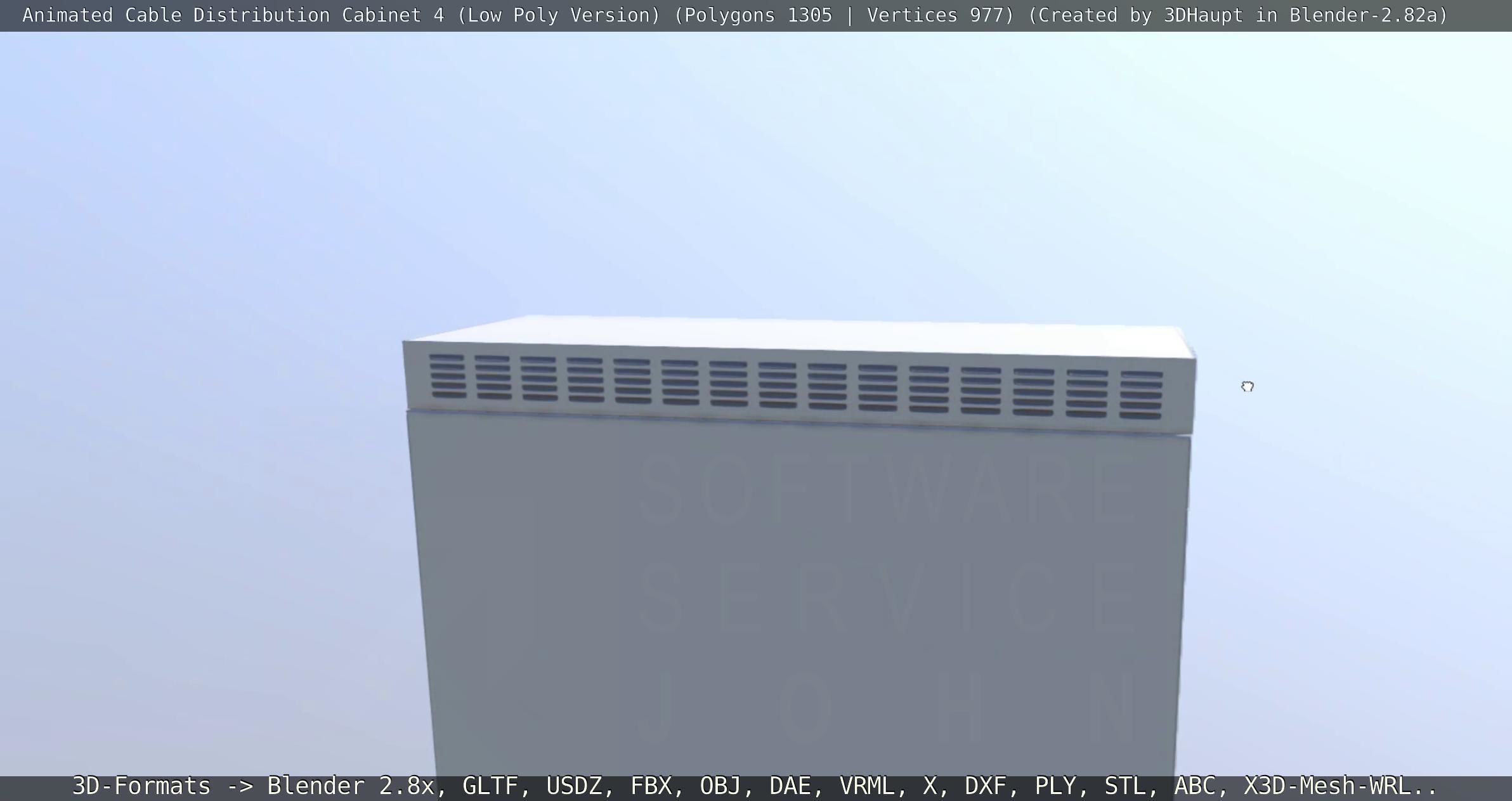 Animated Cable Distribution Cabinet 4 Low-poly 3D model_106