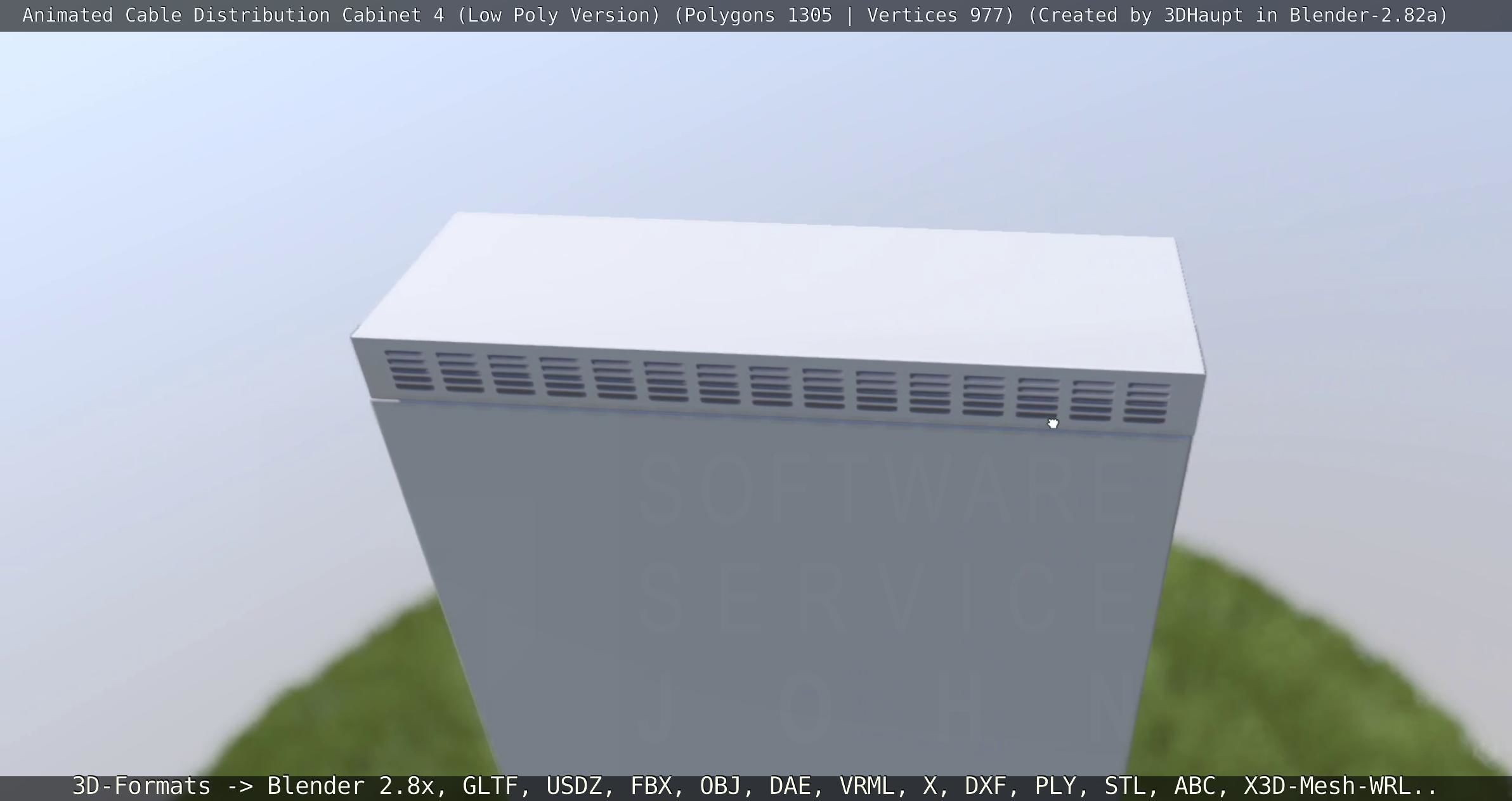 Animated Cable Distribution Cabinet 4 Low-poly 3D model_105