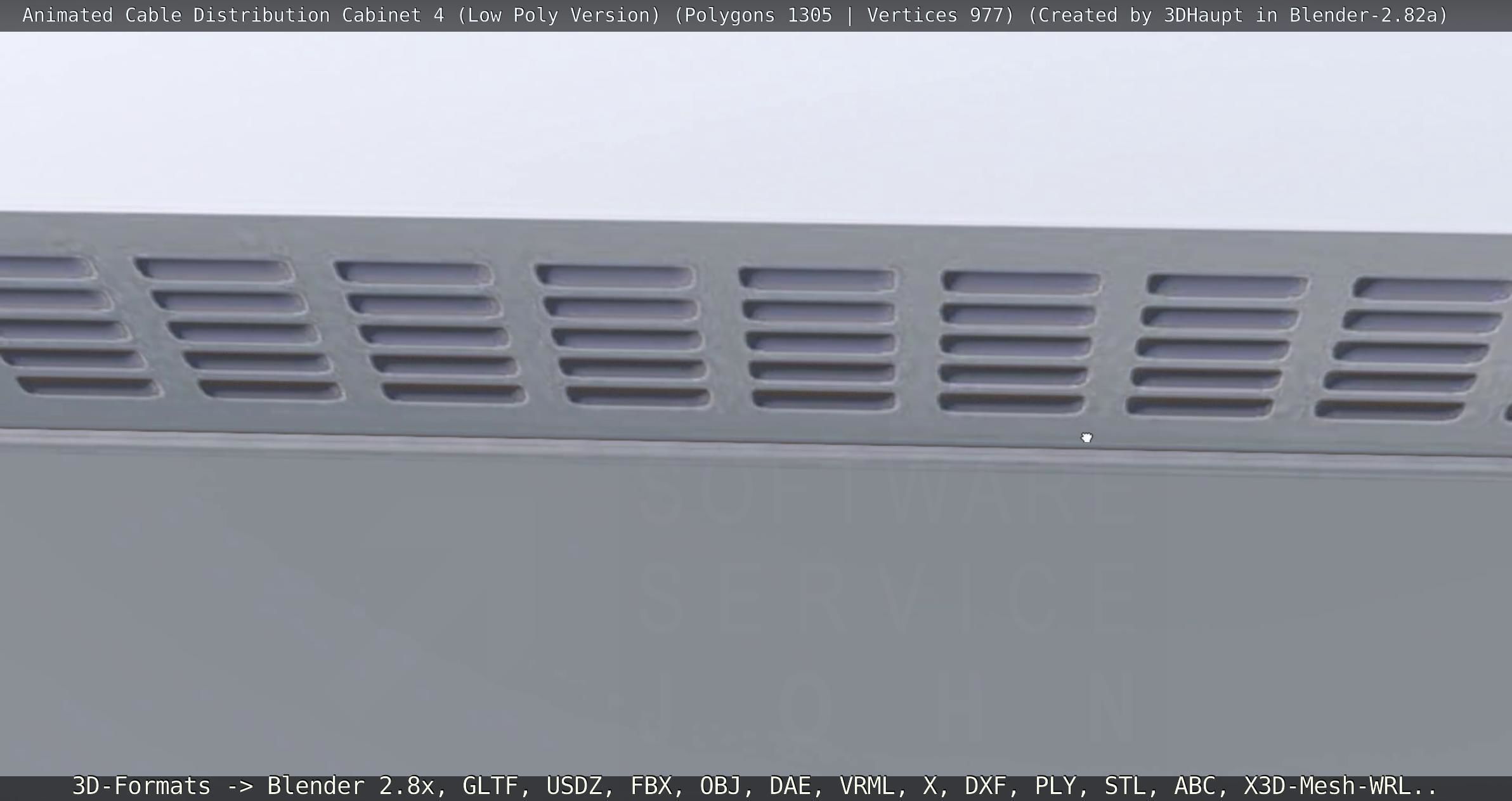 Animated Cable Distribution Cabinet 4 Low-poly 3D model_24