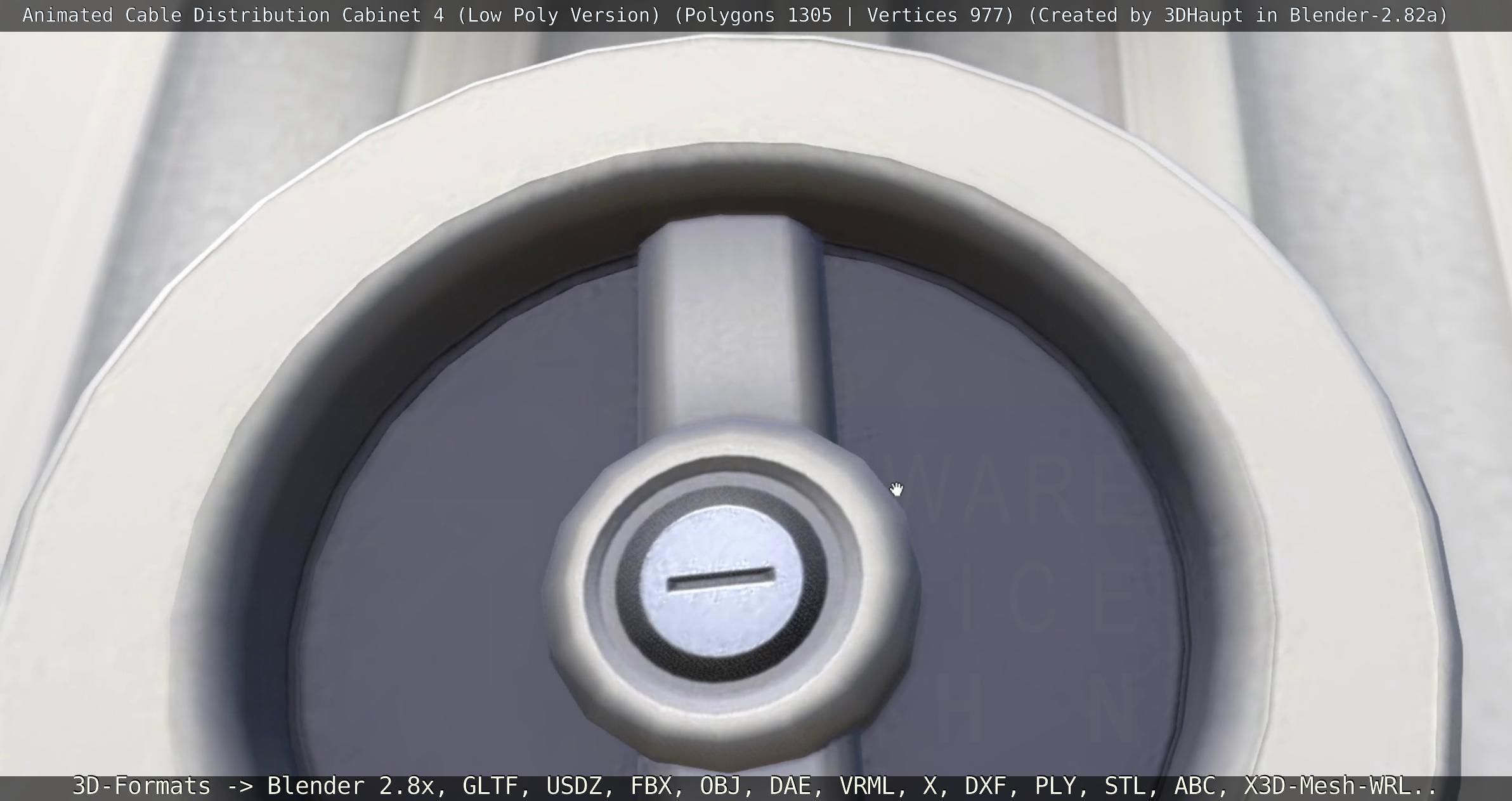 Animated Cable Distribution Cabinet 4 Low-poly 3D model_10