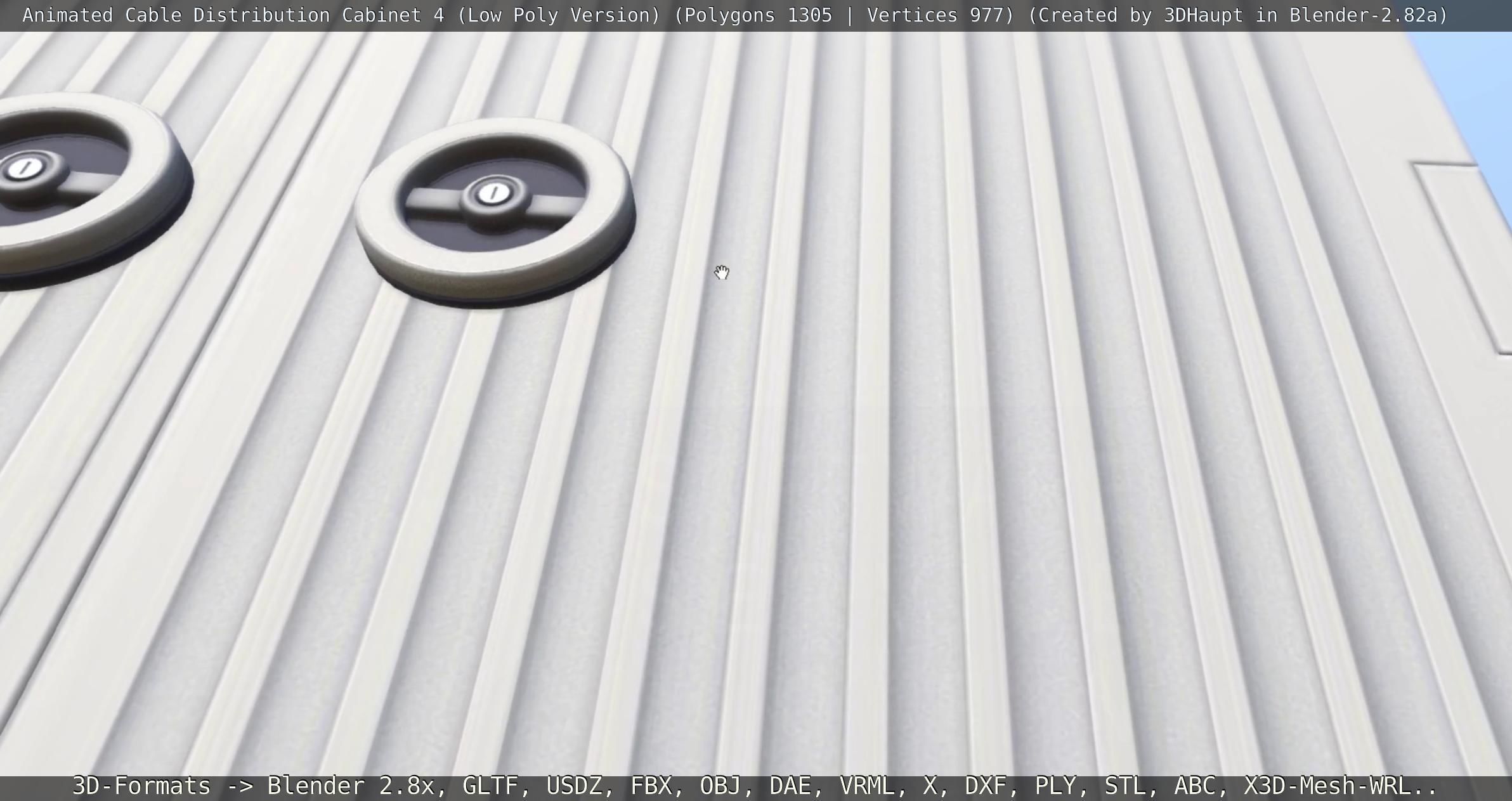 Animated Cable Distribution Cabinet 4 Low-poly 3D model_146