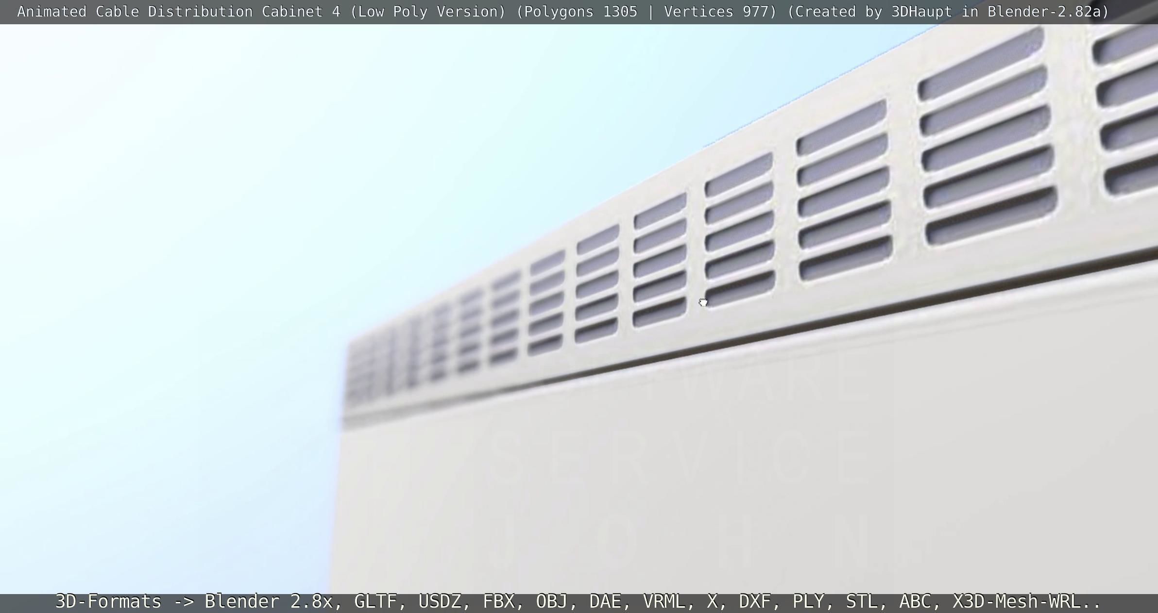 Animated Cable Distribution Cabinet 4 Low-poly 3D model_61