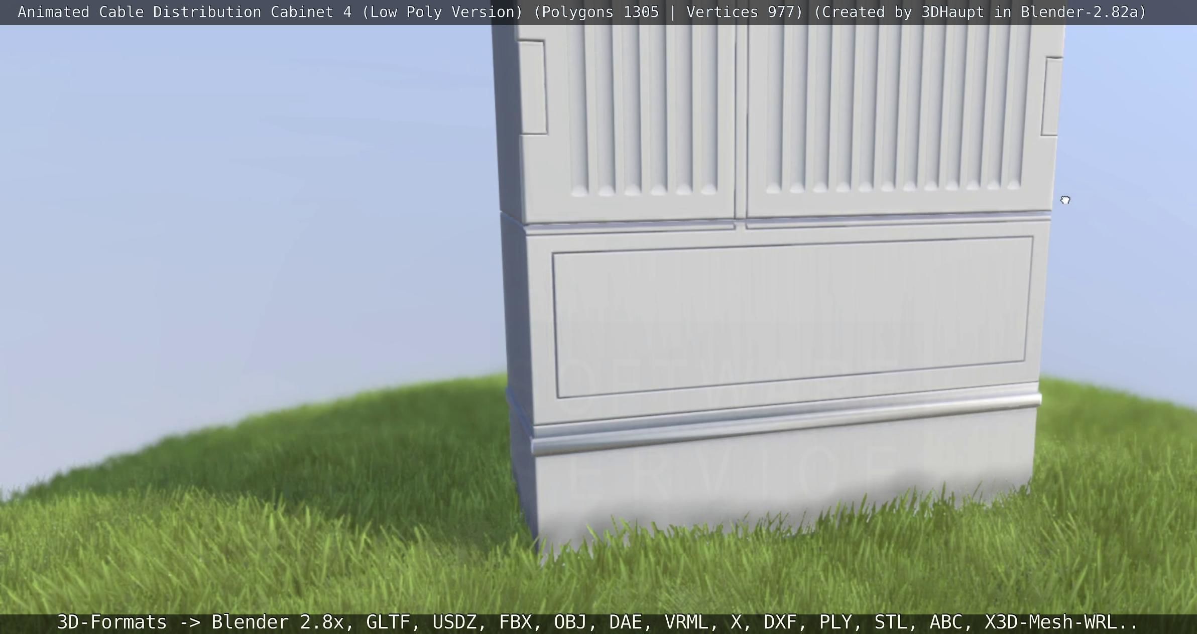 Animated Cable Distribution Cabinet 4 Low-poly 3D model_91