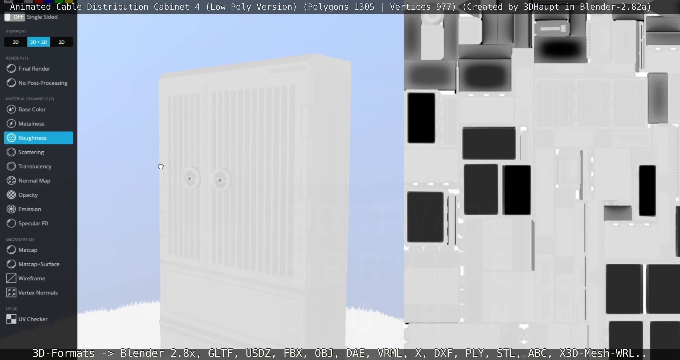 Animated Cable Distribution Cabinet 4 Low-poly 3D model_52