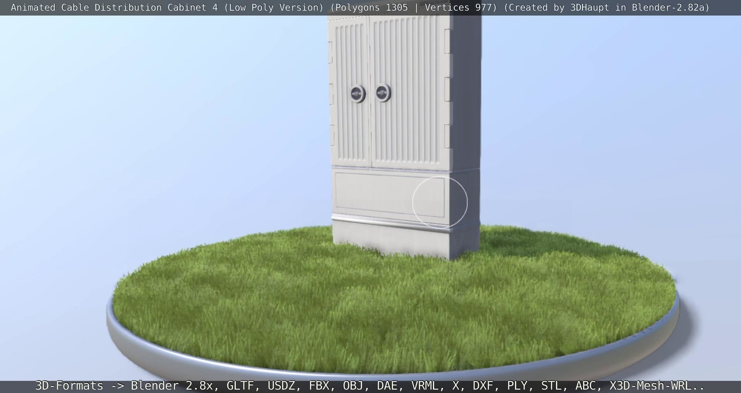 Animated Cable Distribution Cabinet 4 Low-poly 3D model_121