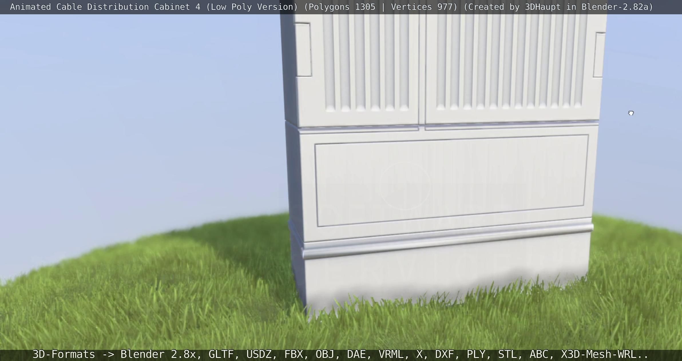 Animated Cable Distribution Cabinet 4 Low-poly 3D model_90