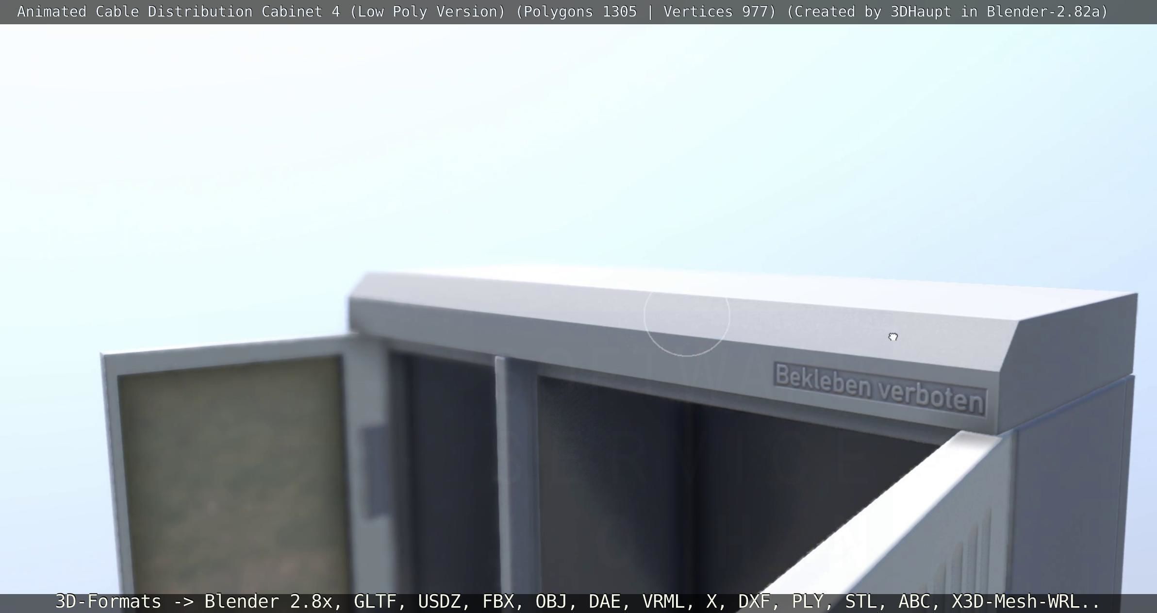 Animated Cable Distribution Cabinet 4 Low-poly 3D model_33