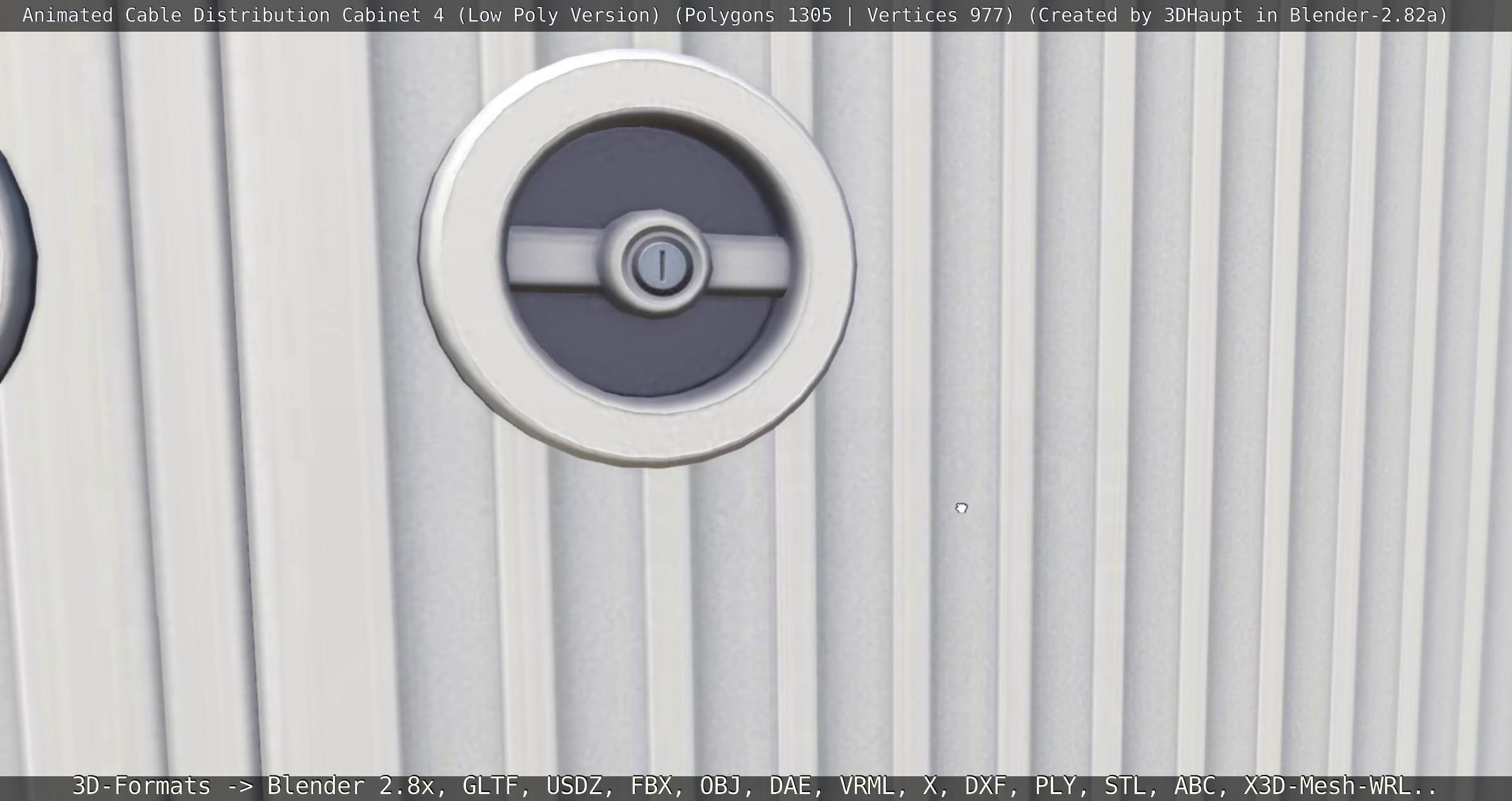 Animated Cable Distribution Cabinet 4 Low-poly 3D model_3