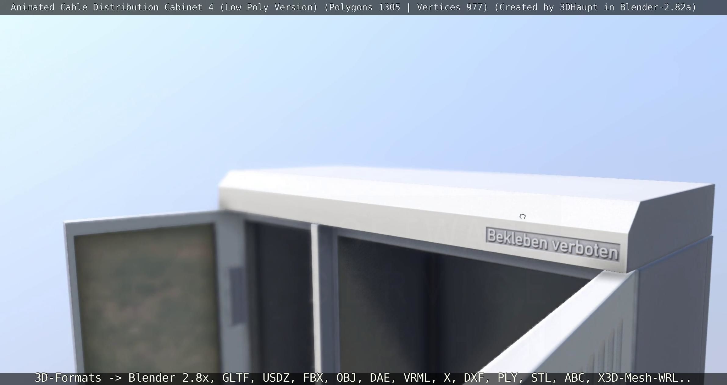 Animated Cable Distribution Cabinet 4 Low-poly 3D model_32