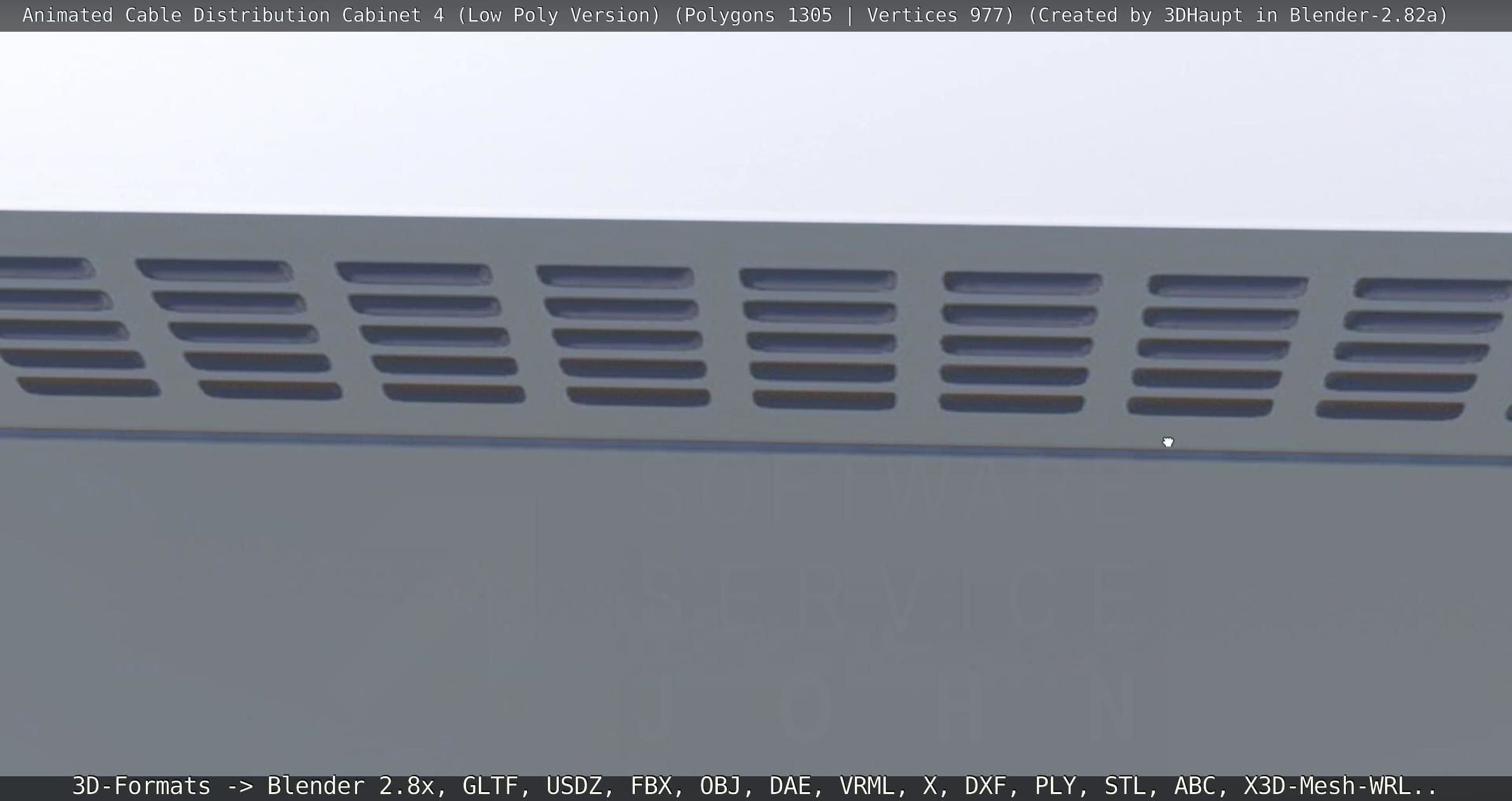 Animated Cable Distribution Cabinet 4 Low-poly 3D model_147