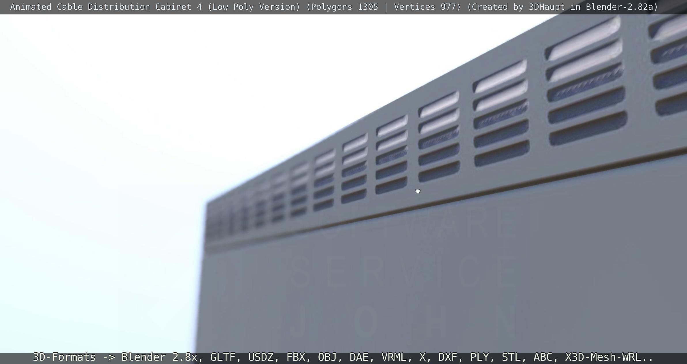 Animated Cable Distribution Cabinet 4 Low-poly 3D model_131