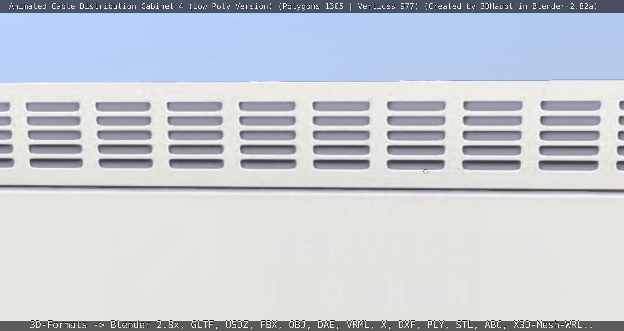 Animated Cable Distribution Cabinet 4 Low-poly 3D model_122