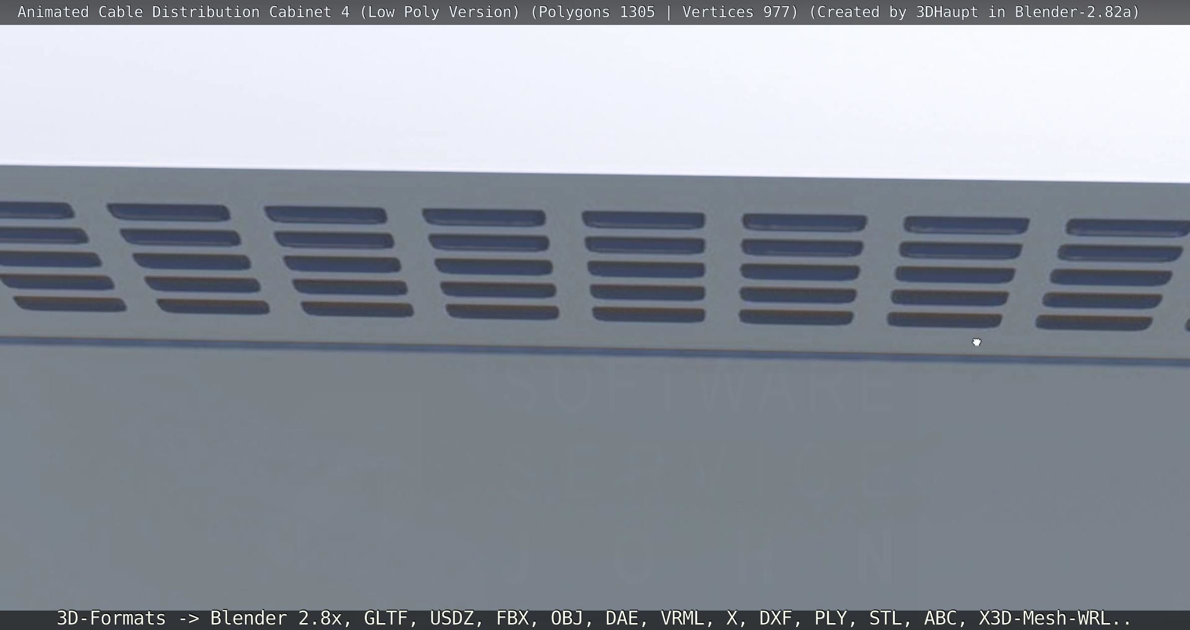 Animated Cable Distribution Cabinet 4 Low-poly 3D model_100