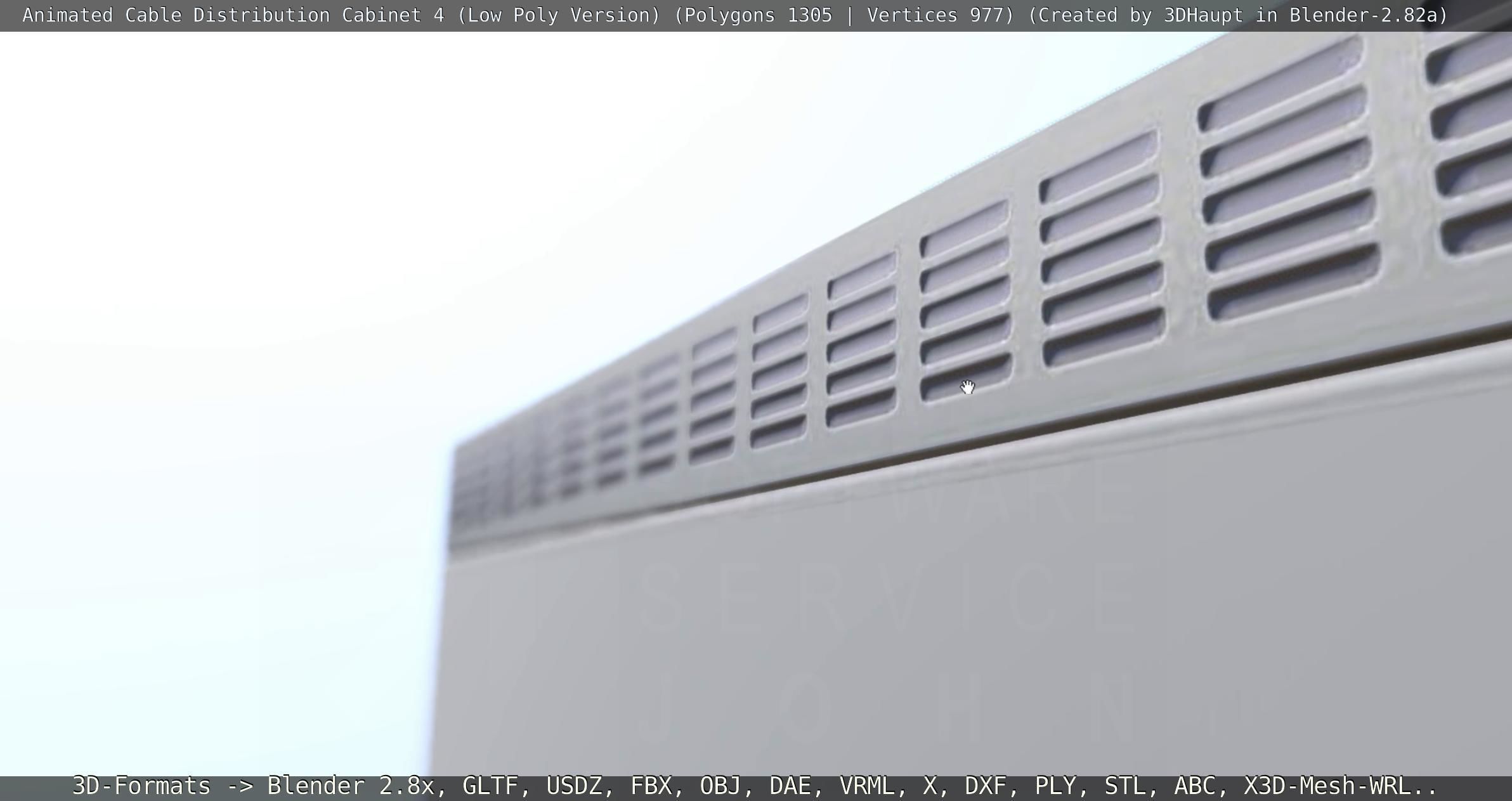 Animated Cable Distribution Cabinet 4 Low-poly 3D model_141